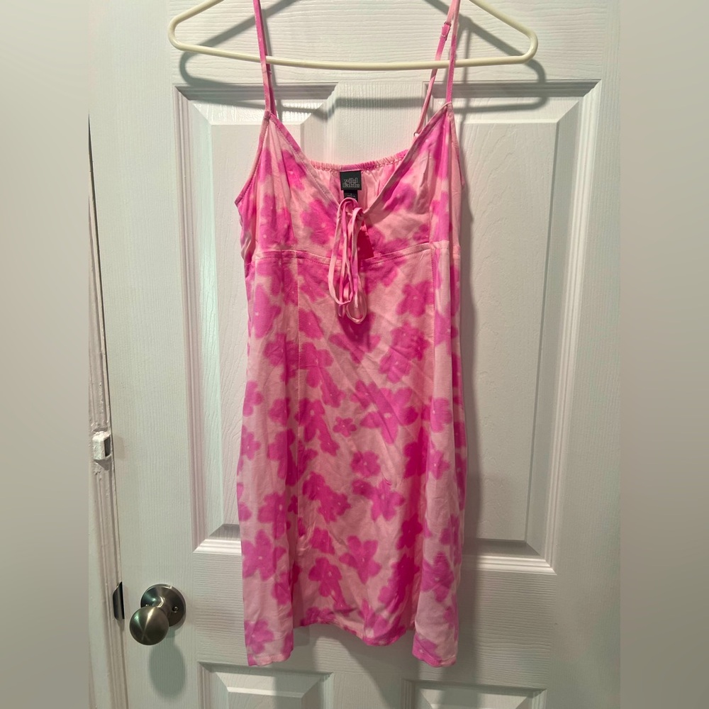 Pink mini dress